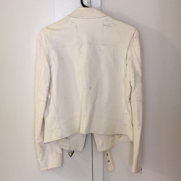 Theory white genuine leather jacket - Picture 2 of 4